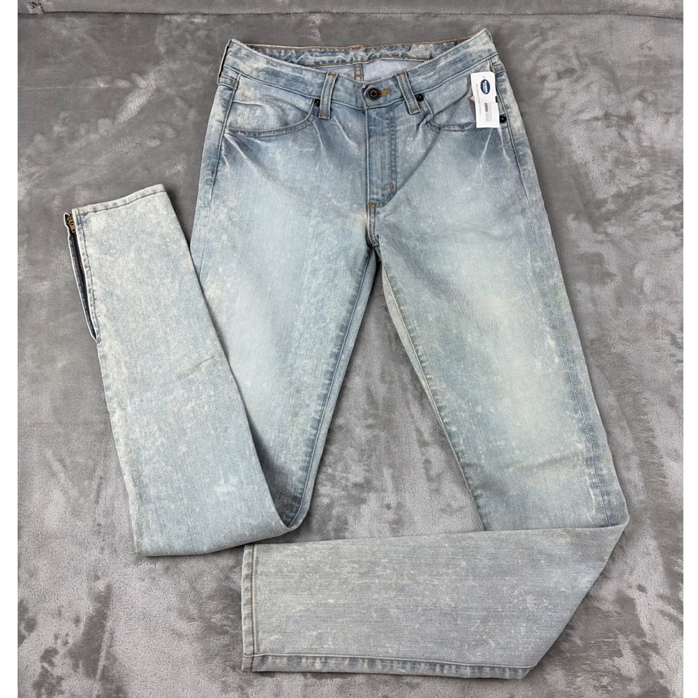 Big Star Acid Wash‎ Skinny Jeans Light Blue Ankle Zip Sample Line Size 27 NEW